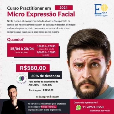 CURSO PRACTITIONER EM MICRO EXPRESSÃO FACIAL